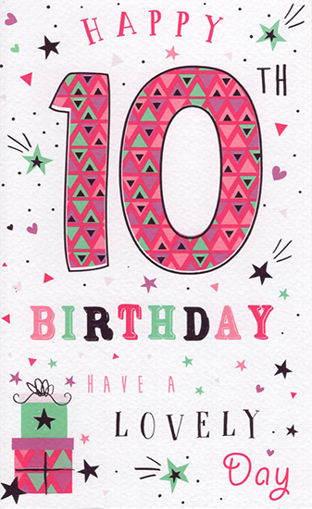 Picture of HAPPY 10TH BIRTHDAY CARD